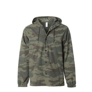 Independent Trading Company WATER RESISTANT HOODED WINDBREAKER COACHES JACKET S